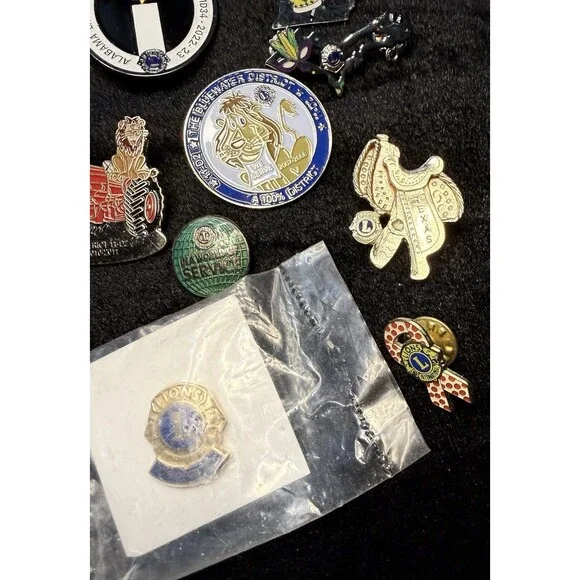 Vintage Lot of 23+ Lions Club Lapel Pins Miscellaneous From Various States - Picture 12 of 12